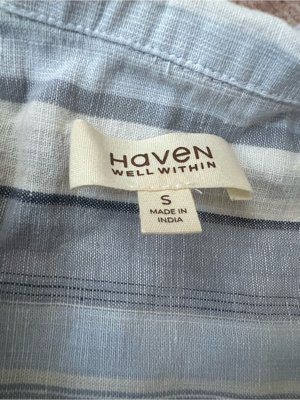 Haven well within cotton Blue & White Striped Short Pajama Set - Picture 2 of 3